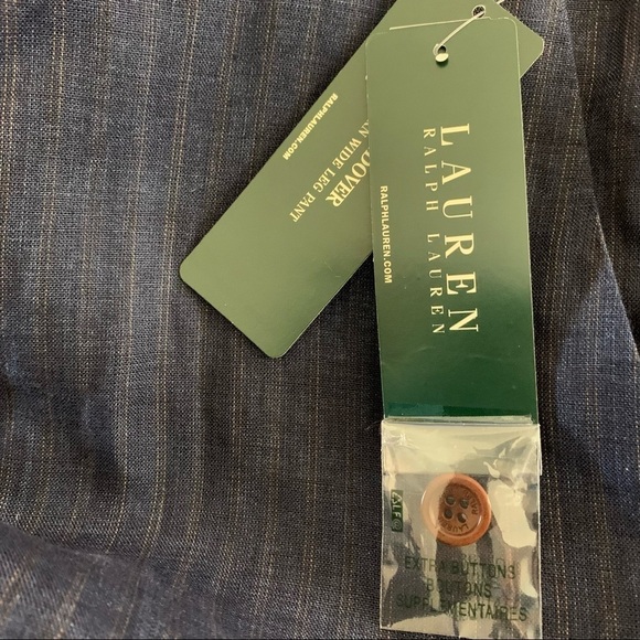 Lauren Ralph Lauren New With Tags The Andover Modern Wide Leg Pant 100% Linen - Picture 8 of 11